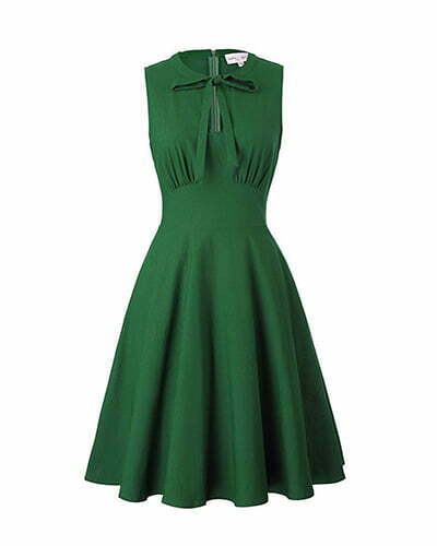 A-line-Vintage-Dress-2 Belle Poque Women's Vintage Dress Sleeveless Flower Embroidery A-Line Swing Party Dress