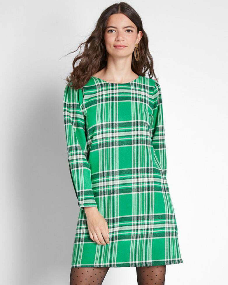Shift-Dress-3 Mod About It Plaid Shift Dress
