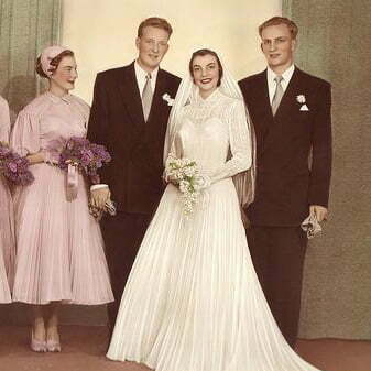 1950s wedding dress