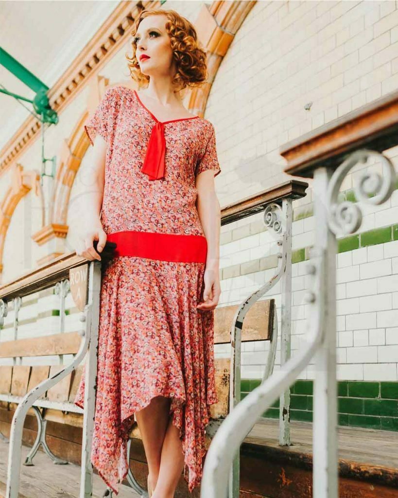 20s Daisy Hankerchief Dress