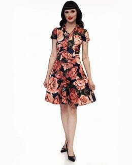 3832 Floral Swing Dress