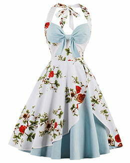 Robe Cocktail Rétro AGB - Style Années 50/60 - Imprimé Noir/blanc - Taille S - Occasion TB