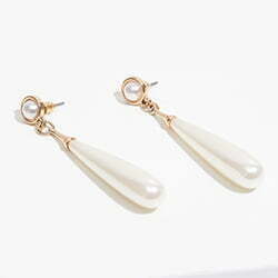 Deco Style Pearl Drop Earrings