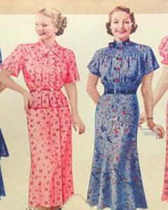 2 women with tea dresses