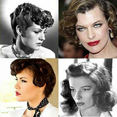 four women with vintage hair