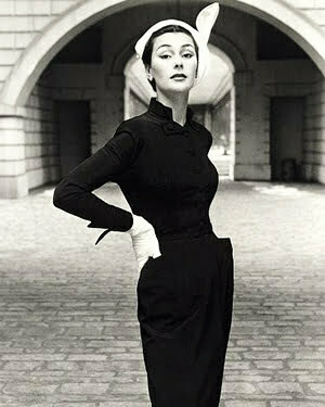 a woman with black dress