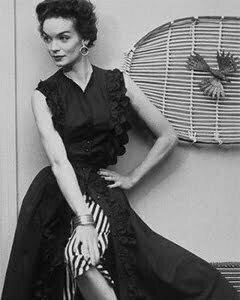 a woman with black dress