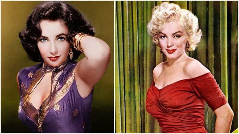 Short bouffant style: Elizabeth Taylor, Marilyn Monroe