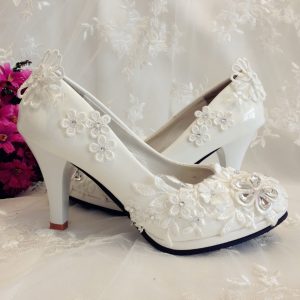 1940s-Floral-lace-wedding-shoes