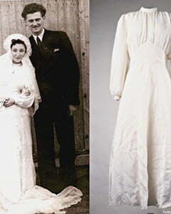 1940s Parachute wedding dresses