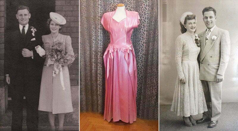 1940 sPostwar wedding dresses