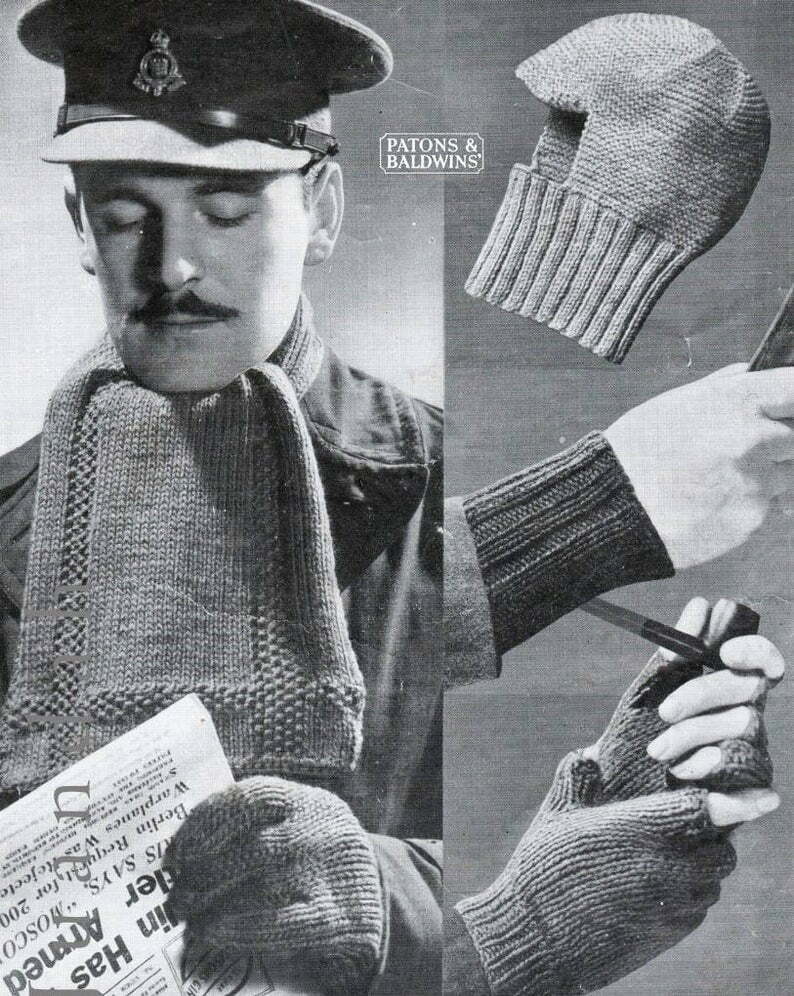Entire PDF book of 1940s military men's knits 14 wartime image 4
