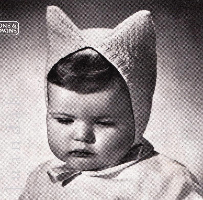 Complete book of 12 vintage baby knit patterns 1950s PDF image 0