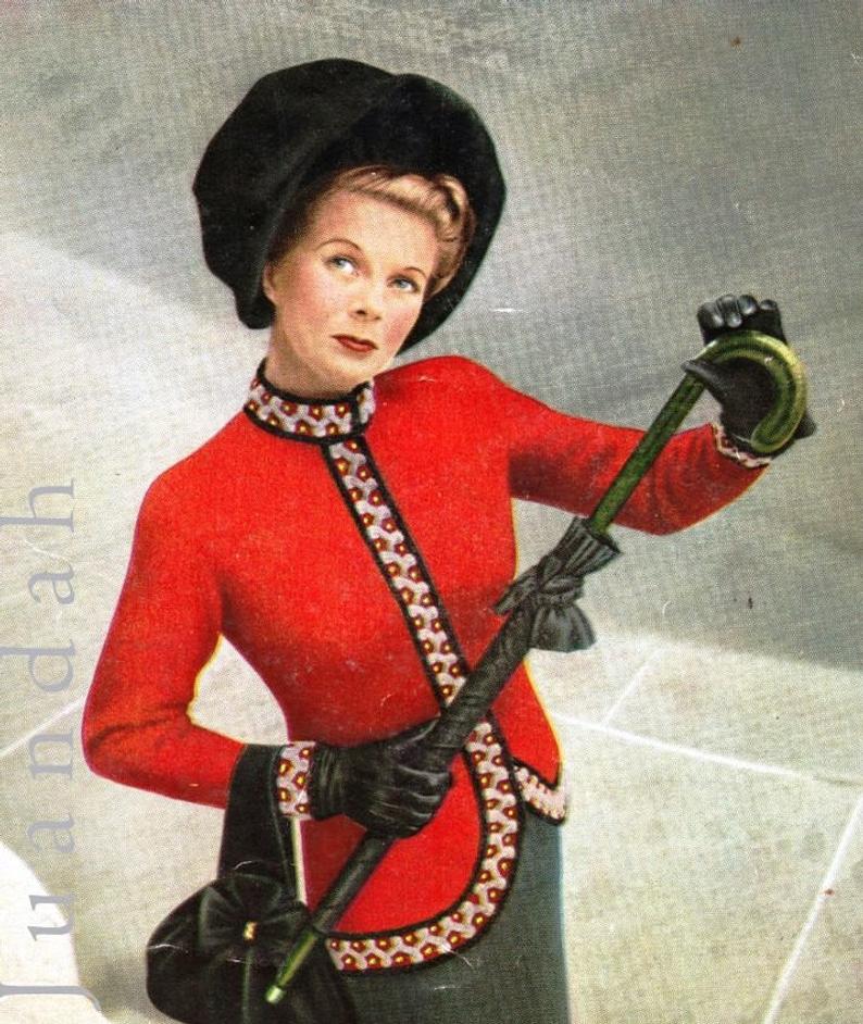 Knitting book of 1940s women's knits includes 7 patterns image 0