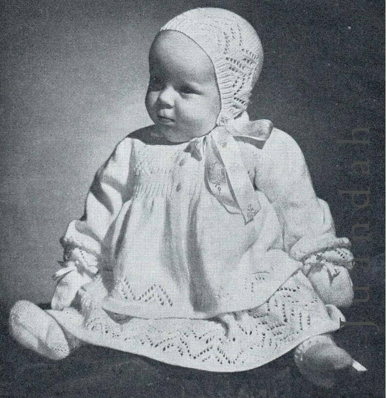 Entire PDF book of vintage baby knits 6 baby layettes image 0