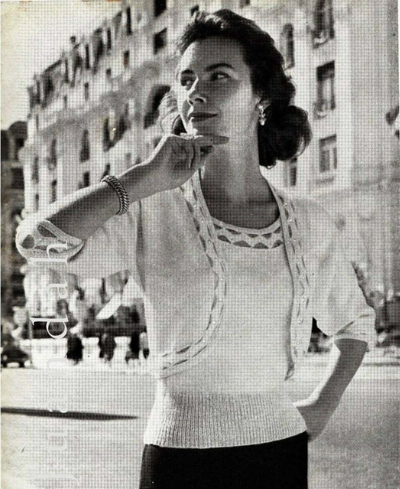 Complete book of 1950s women's knit patterns 7 patterns image 0