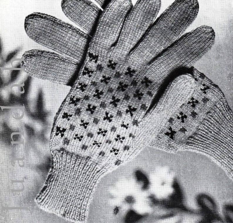 Book of glove patterns 11 vintage knitting patterns image 0