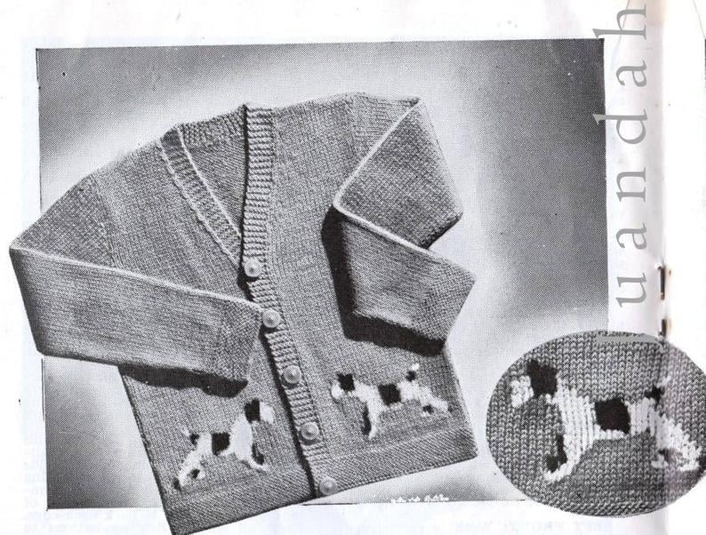 Book of 8 x vintage children's knits retro patterns image 0