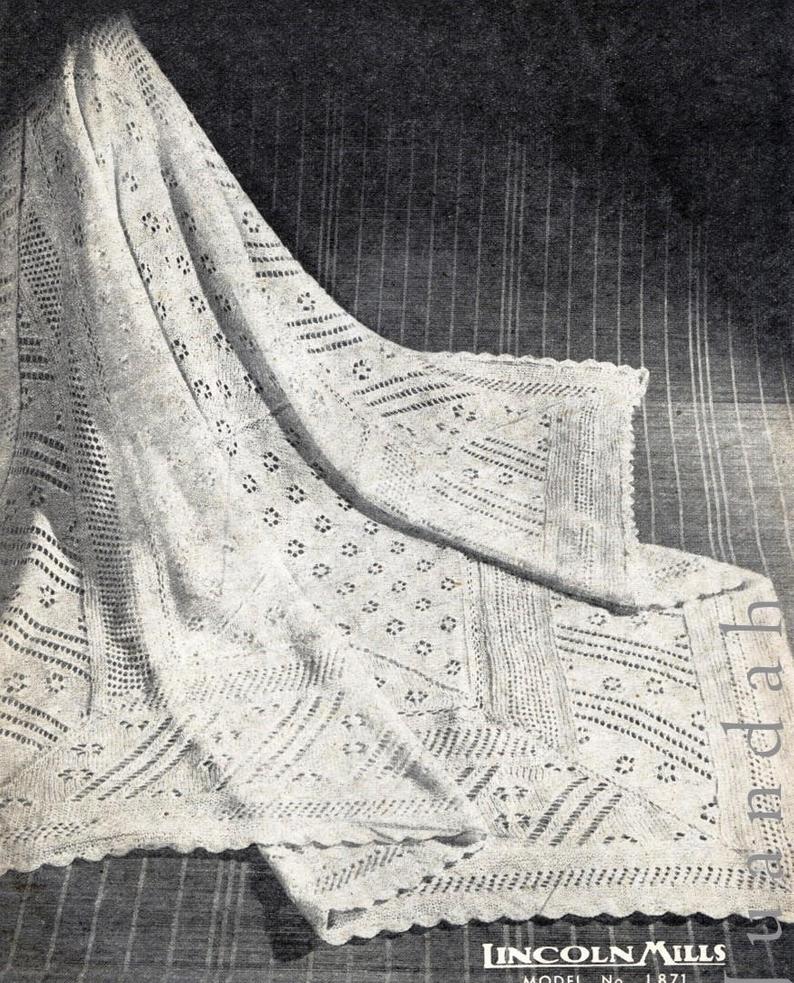 Book of 9 baby shawls and blankets sleeping bag shawl cot image 0