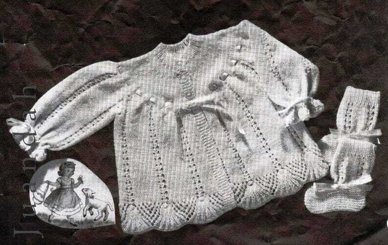 Entire book of vintage baby knits 1950s knitting patterns 7 image 0