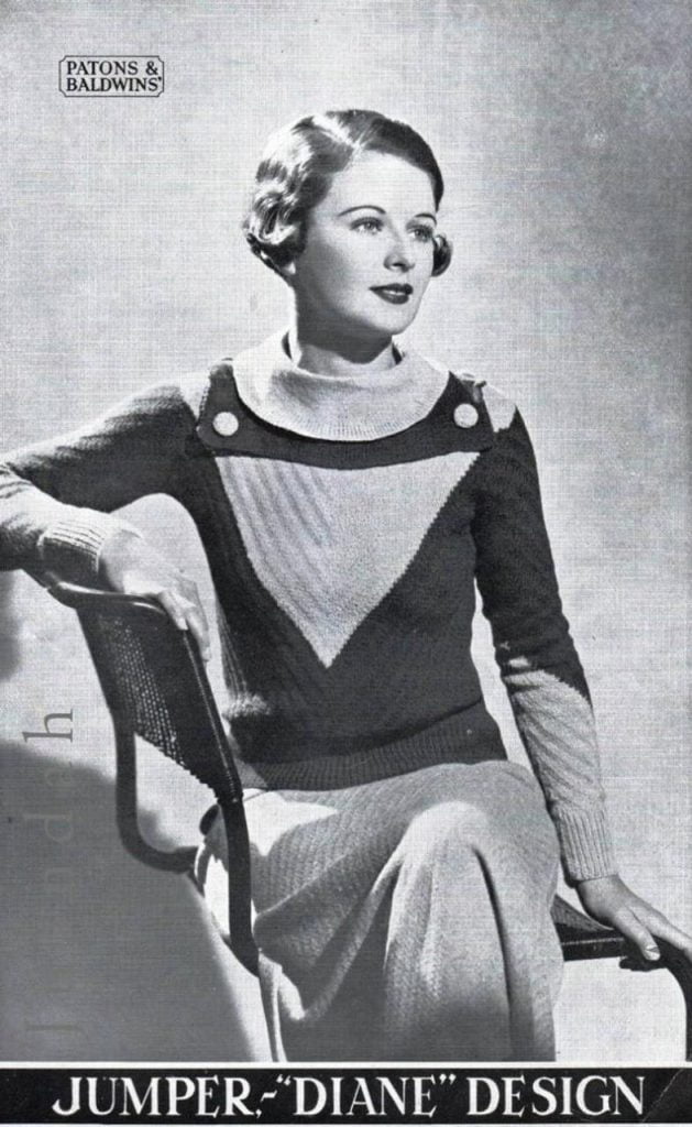 Antique knitting patterns in PDF 10 x elegant  1930s designs image 0