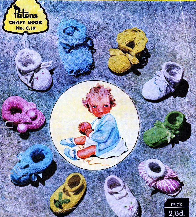 32 patterns for bootees complete book crochet and knitting image 0