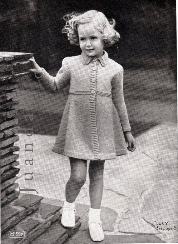 12 x vintage children's knits PDF patterns 1940s girls image 0