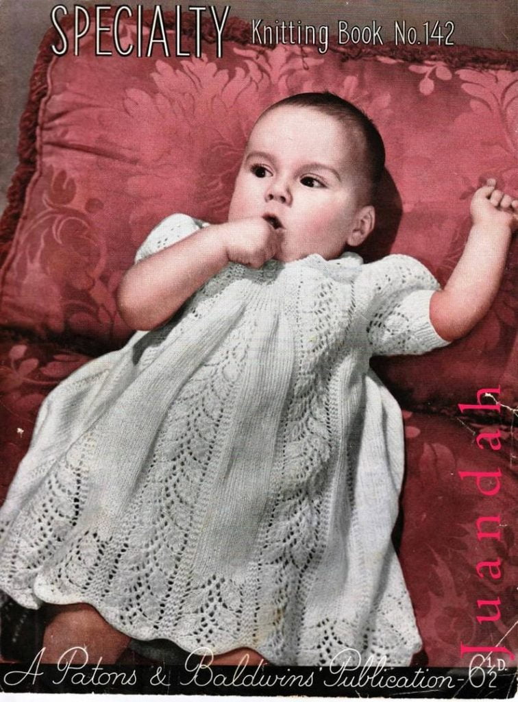 Book of rare vintage baby knits 11 PDF patterns 1940s image 0