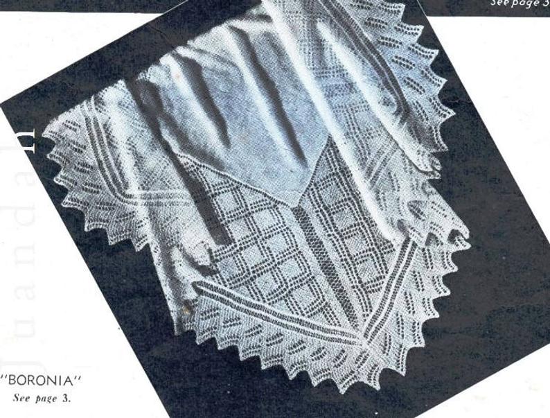Book of 10 vintage baby shawl patterns for knit and crochet image 0