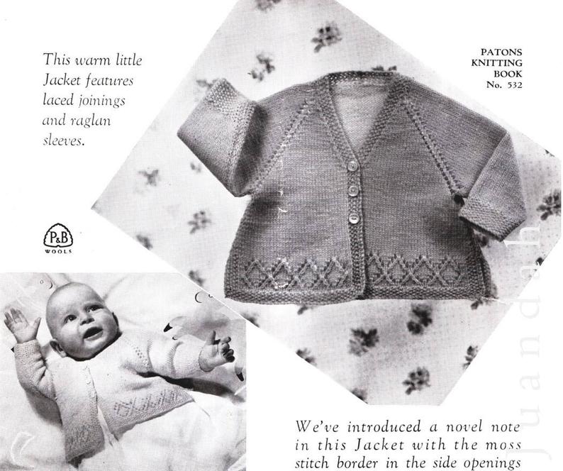 Vintage baby knits 8 PDF patterns 1950s birth to 18 mths image 3