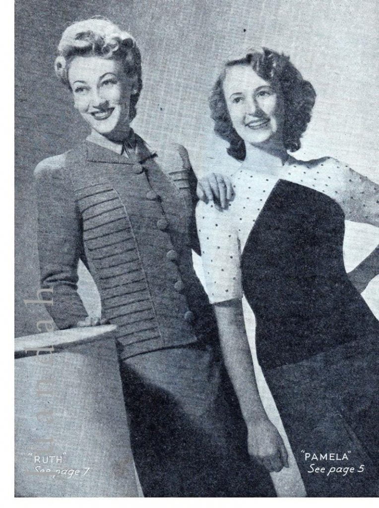 10 x 1940s PDF patterns for knits women's knits summer image 0