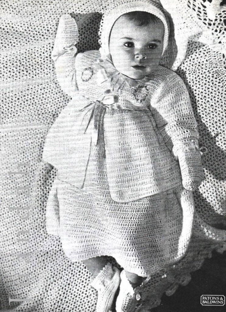 10 vintage PDF baby crochet patterns 1950s birth to 18 image 0