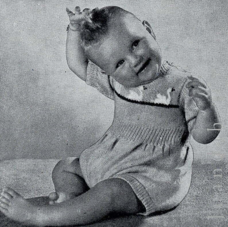 Complete book of 8 vintage baby knit patterns 1950s PDF image 0