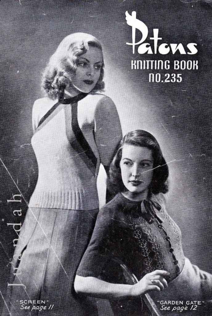 PDF book of women's vintage knitting patterns 1940s image 0