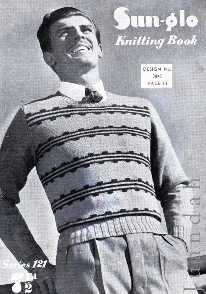 PDF vintage book of 1940s men's knits 9 designs image 0