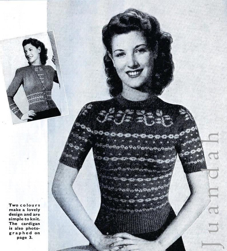 PDF Fair Isle twin set patterns for women 4 different image 0