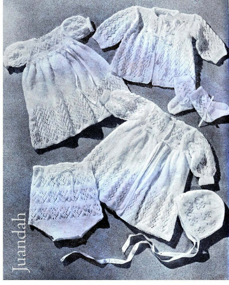 PDF rare book of vintage baby knits 1940s knitting patterns image 0