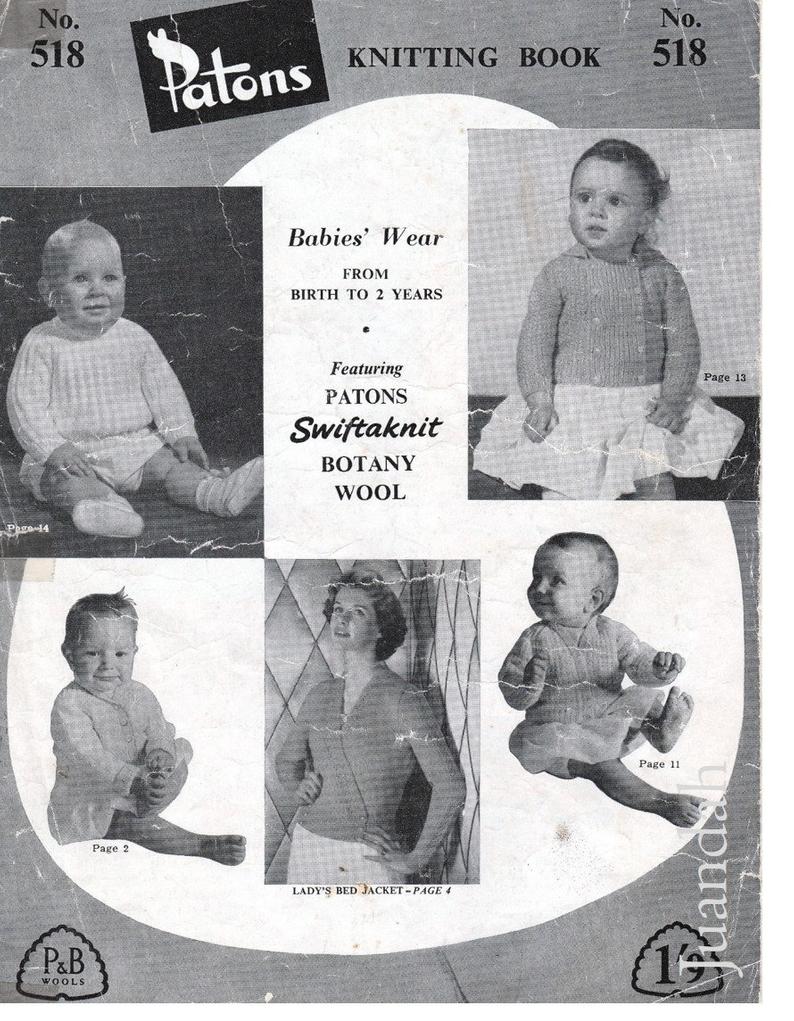 Book of 13 x vintage baby knits cute patterns 1950s birth image 5