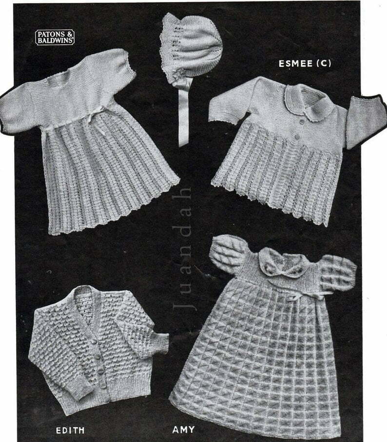 Entire book of vintage baby knits 1940s knitting and crochet image 0