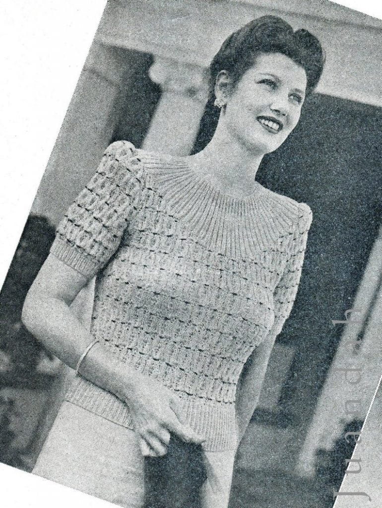 1940s women's knit patterns wartime fashion WW2 image 0