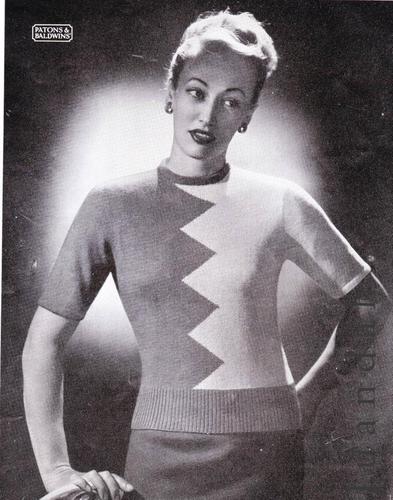 Vintage knitting patterns  bombshell starlet 8 women's image 0