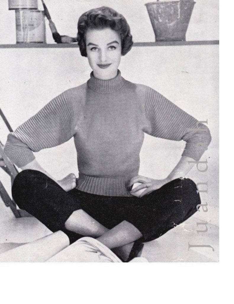 7 x retro knitting patterns 1950s fashion women's knits image 0