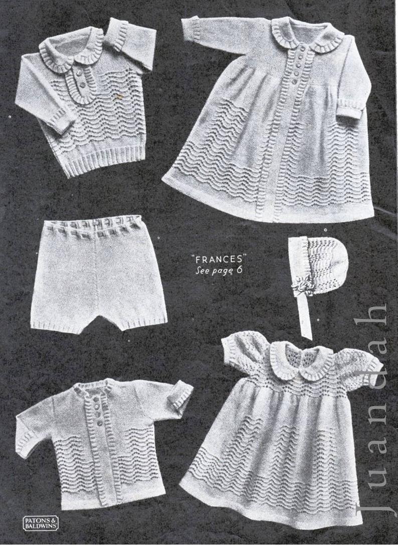 1940s Knitting Baby Sets Pictures Photos Patterns