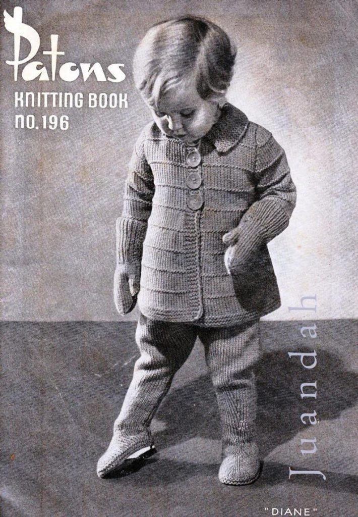 Vintage children's knits 9 PDF patterns 1950s babies to image 0