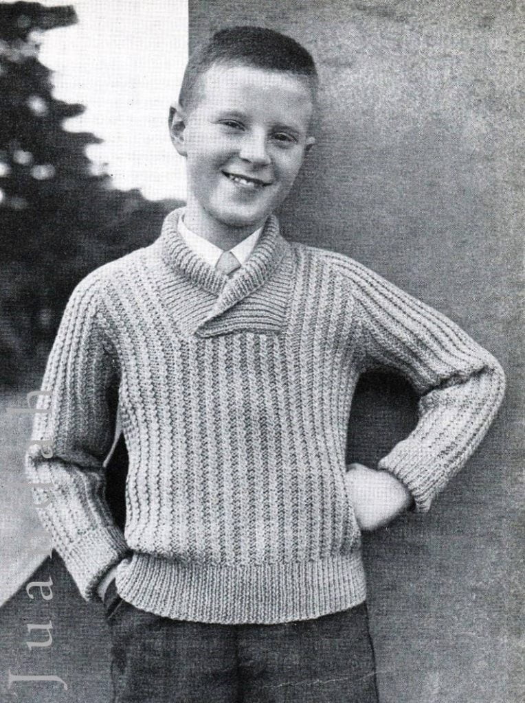 Boys knitting patterns entire PDF book of 1950s image 0