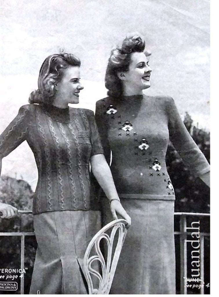 Book of vintage 1940s women's knitting patterns 8 image 1