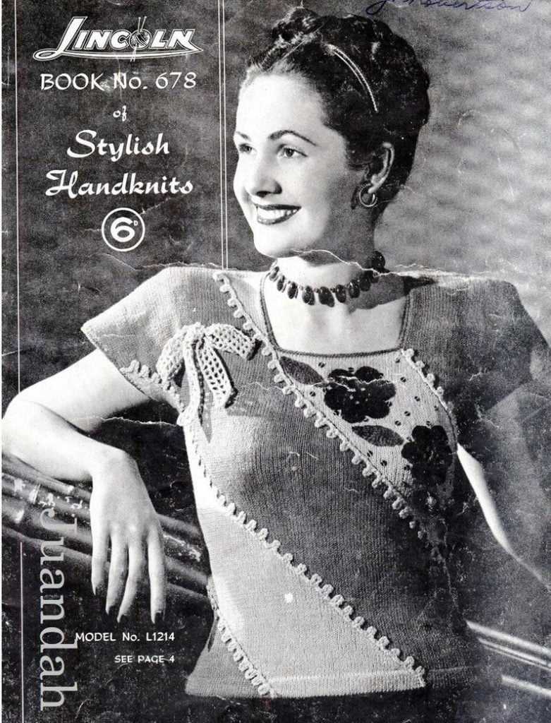 1940s knits for women PDF entire book 6 women's tops image 0