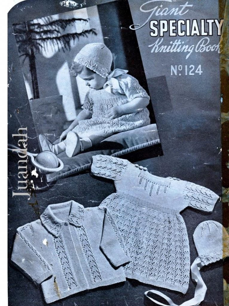 Book of rare vintage baby knits 16 PDF patterns 1930s image 0