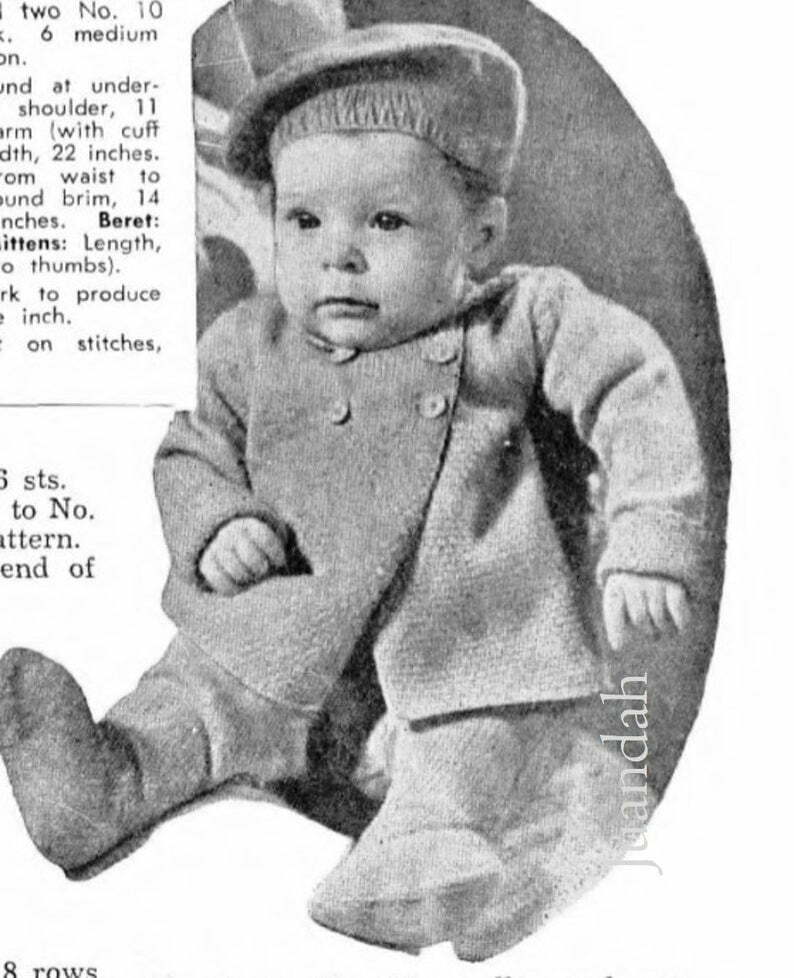 Entire book of vintage baby knits 1940s knitting patterns 25 image 0