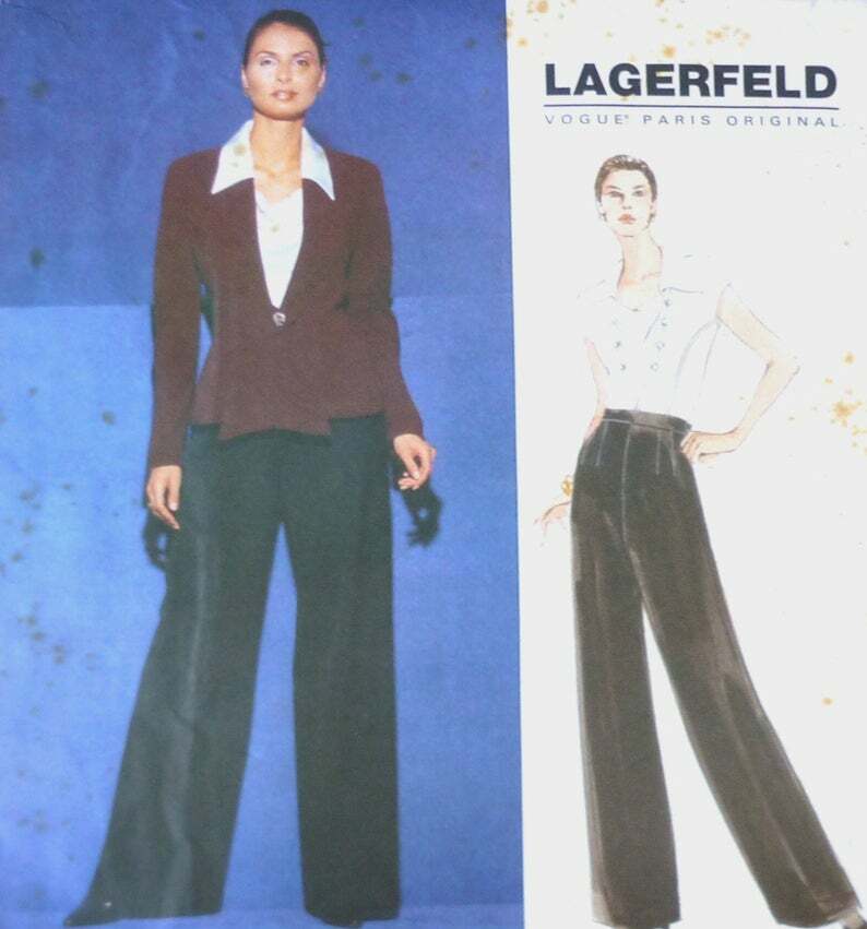Vogue 1861 sewing pattern 1990s Karl Lagerfeld uncut sizes image 0